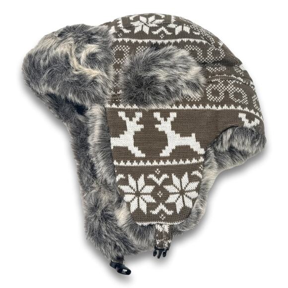 Lumberjack Aviator Hat Supple Faux Fur Winter Ski Trooper Trapper Ear Flap Cap - Picture 1 of 7